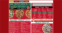 Desktop Screenshot of bigdonspizza.com
